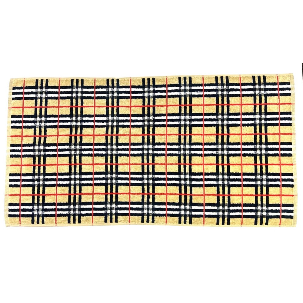 Burberry London Nova Check Golf Hand Towel Washcloth Beige Bath Terry 20”x28.5”